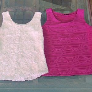 COPY - Two Sz XL blouses, cream and pink MOVING, PLEASE MAKE REASONABLE OFFER!